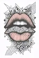 Lip tattoo design idea