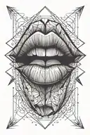 Lip tattoo design idea