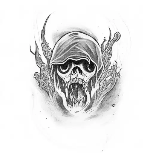 Design a tattoo inspired by the intense atmosphere of The Last of Us with a dark and ominous vibe tattoo design idea