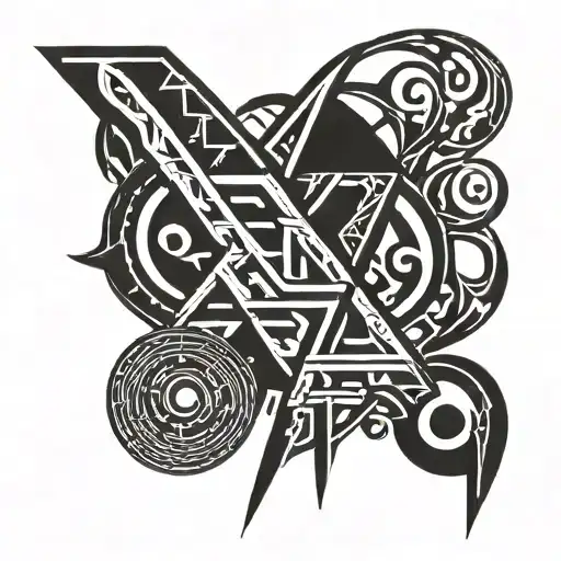 dwarf runes engraved tattoo design idea