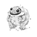 Tardigrade with strawberries tattoo design idea
