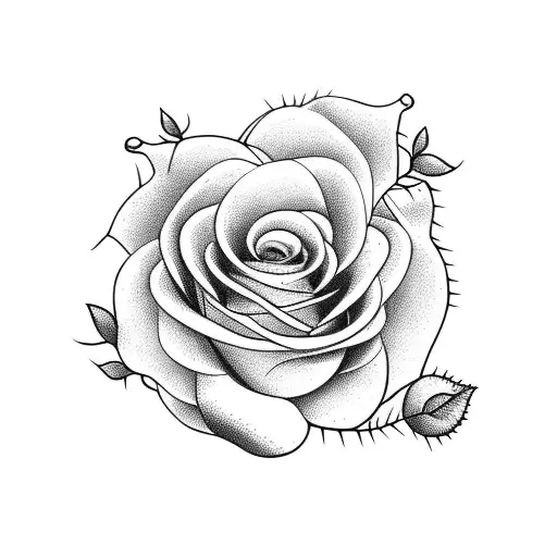 barbed wire with roses dying  tattoo design idea
