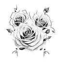 barbed wire with roses dying  tattoo design idea