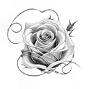 barbed wire with roses dying  tattoo design idea