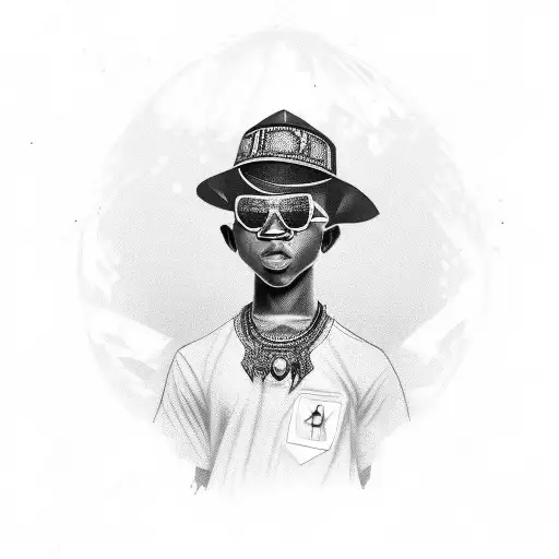 Nigerian boy with diamonds  tattoo design idea