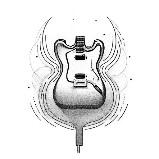 Electrical Guitar tattoo design idea