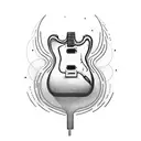 Electrical Guitar tattoo design idea