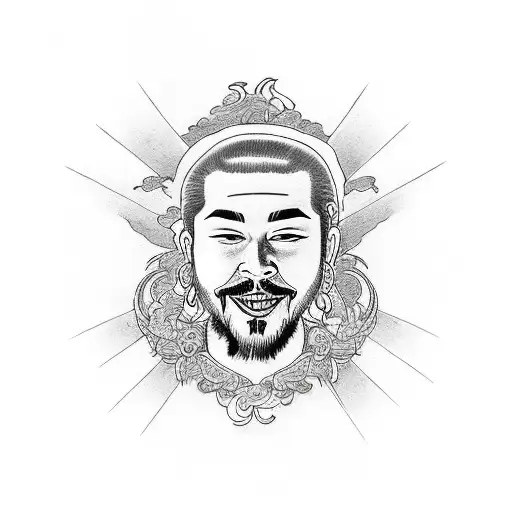 post malone tattoo design idea