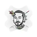 post malone tattoo design idea