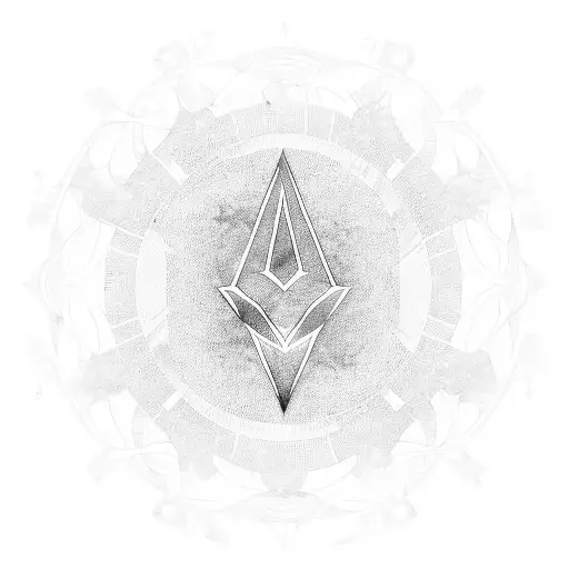 Incorporate Avicii's logo into a blackwork design of a yin yang symbol merging with an infinity symbol, symbolizing the eternal impact of his music. tattoo design idea