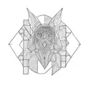 mosaic tricep  tattoo design idea