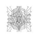 mosaic tricep  tattoo design idea