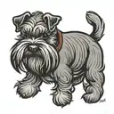 schnauzer mini black tattoo design idea