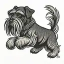 schnauzer mini black tattoo design idea