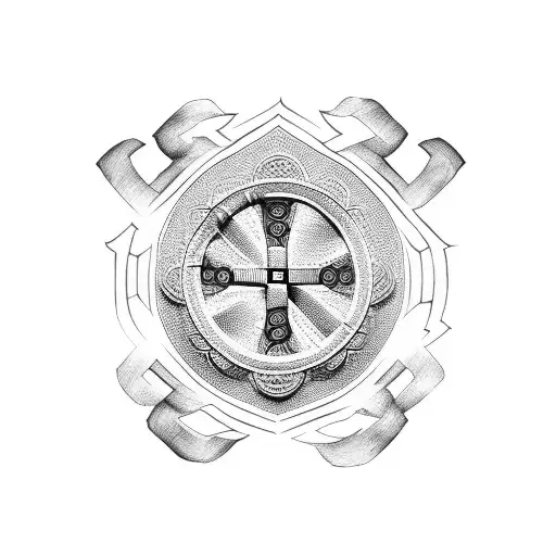 Saxon cross tattoo design idea