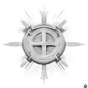 Saxon cross tattoo design idea