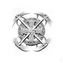 Saxon cross tattoo design idea