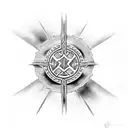 Saxon cross tattoo design idea