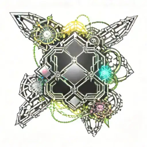 Daisies and chains wrapped tattoo design idea