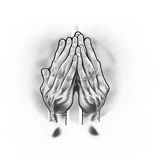 praying hands cover up  tattoo design idea