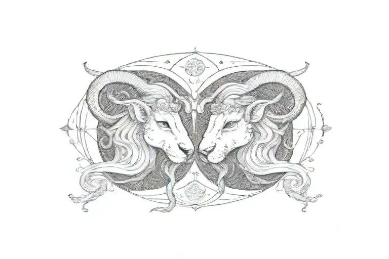 gemini aries leo tattoo design idea