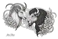 gemini aries leo tattoo design idea