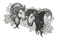 gemini aries leo tattoo design idea
