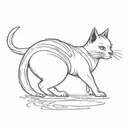 ninja cat tattoo design idea