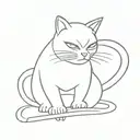 ninja cat tattoo design idea