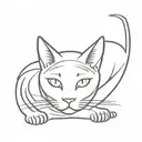 ninja cat tattoo design idea
