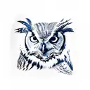 great horned owl tattoo design idea