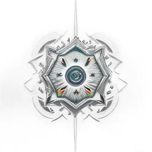 Text "Azadi"  tattoo design idea