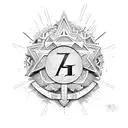 Text "Azadi"  tattoo design idea