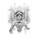 Text "Azadi"  tattoo design idea