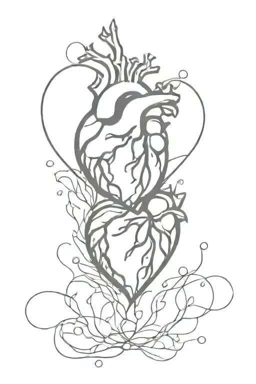 broken and Frozen heart tattoo design idea