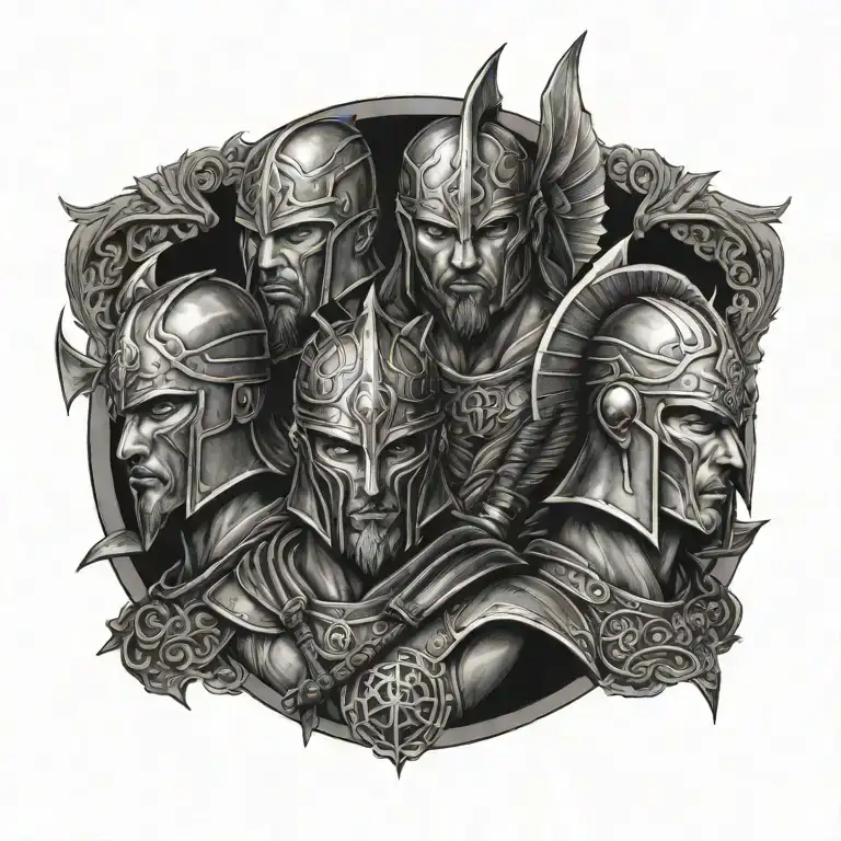 warriors tattoo design idea