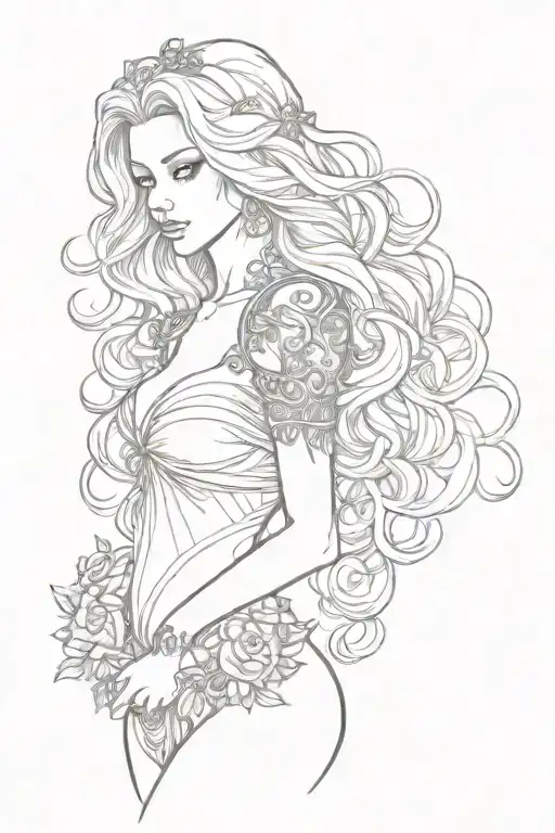 full body Aphrodite realistic sexy girl shoulder tattoo tattoo design idea