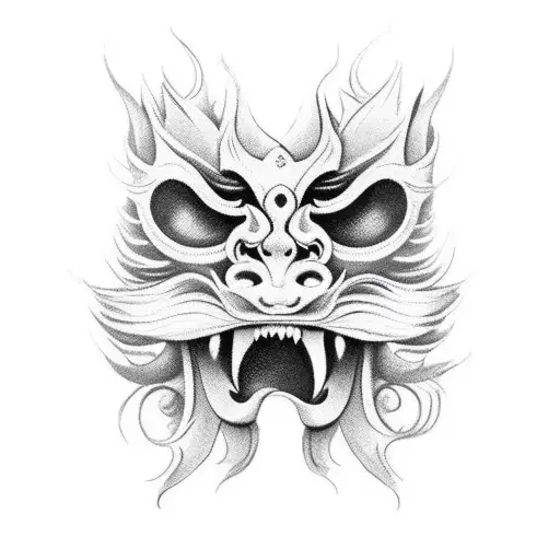 balinese barong tattoo tattoo design idea