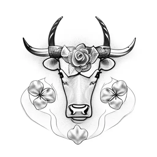 a bull riding spur with stem, representing a four leaf clover tattoo design idea