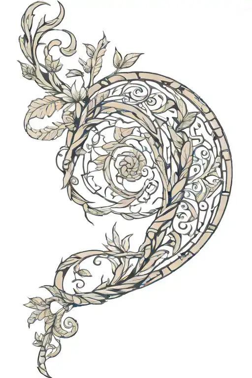 earthy spine tattoo  tattoo design idea