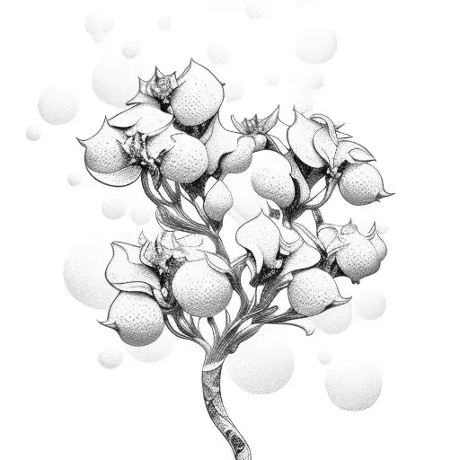 arabian jasmine with white moonlight and candied sugar tattoo design idea