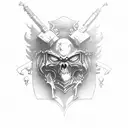 ultramarine warhammer 40k  tattoo design idea