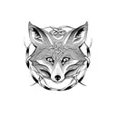 Fox tribal Celtic  tattoo design idea