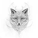 Fox tribal Celtic  tattoo design idea