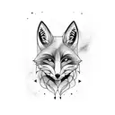 Fox tribal Celtic  tattoo design idea