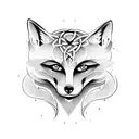 Fox tribal Celtic  tattoo design idea