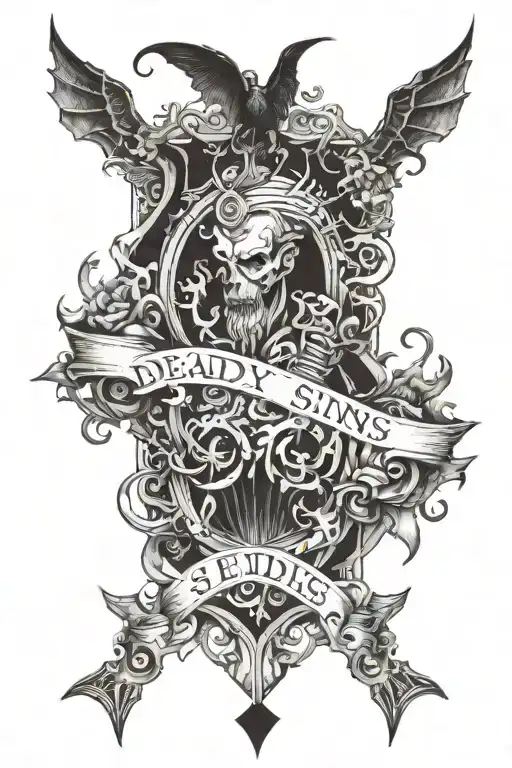 7 deadly sins tattoo design idea