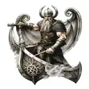 viking warrior viking ship tattoo design idea