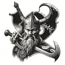 viking warrior viking ship tattoo design idea