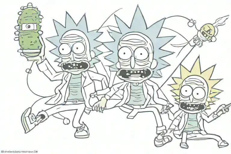 tactical pickle rick n morty tattoo design idea